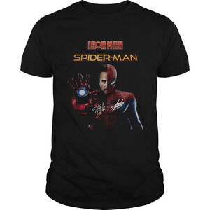 Iron Man And Spiderman Signatures Shirt